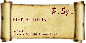 Piff Szibilla névjegykártya